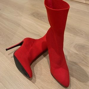 Steve Madden Red Heeled Booties